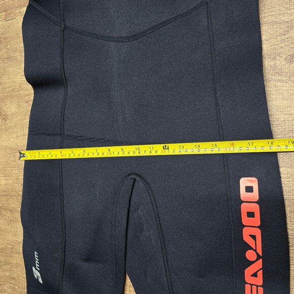 Sea-Doo 3 mm Escape Shorty Wetsuit mens Large Navy Blue Marine Surfing Swimming - Picture 6 of 16